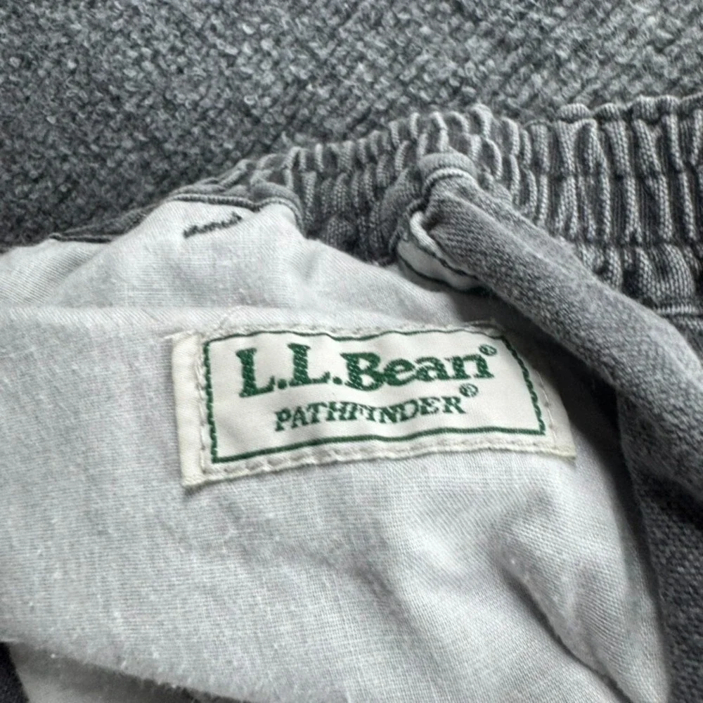 VINTAGE L.L.‎ Bean Pants Mens 34x28 Gray Pathfinder Elastic Waist G095 USA 90s